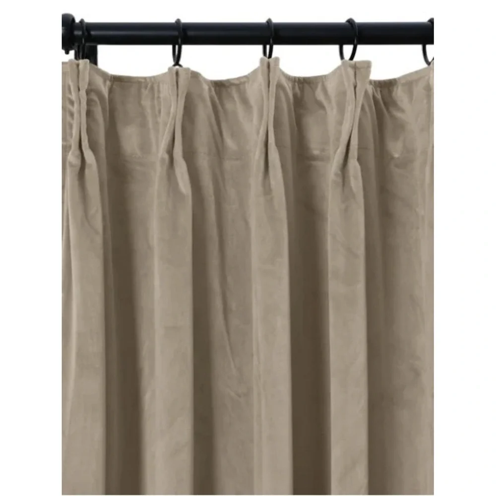 ChadMade (2) Panels 50Wx120L Back Tab/Rod Pocket 2 in 1 Heading Velvet Curtains